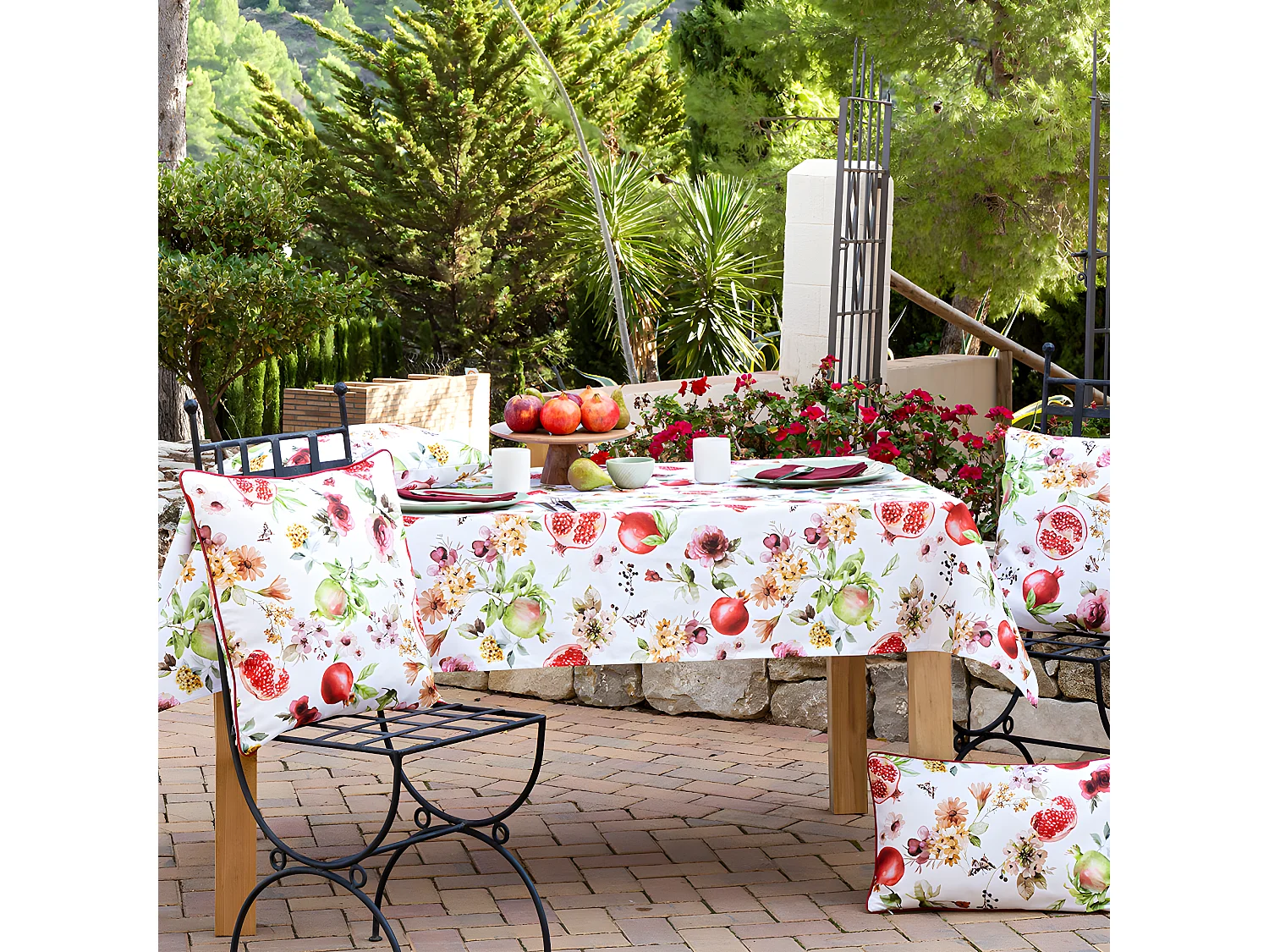 Mantel de algodón resinado rojo 140x200 cm MINGRANA