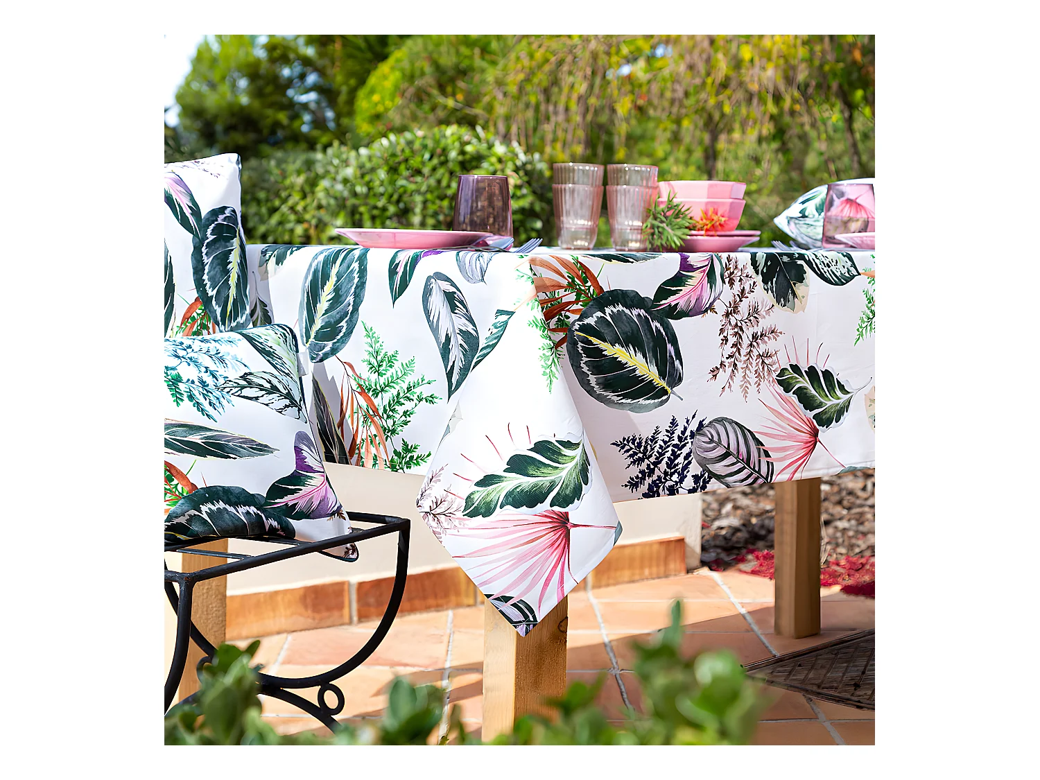 Mantel de algodón resinado multi 140x200 cm  TROPALM