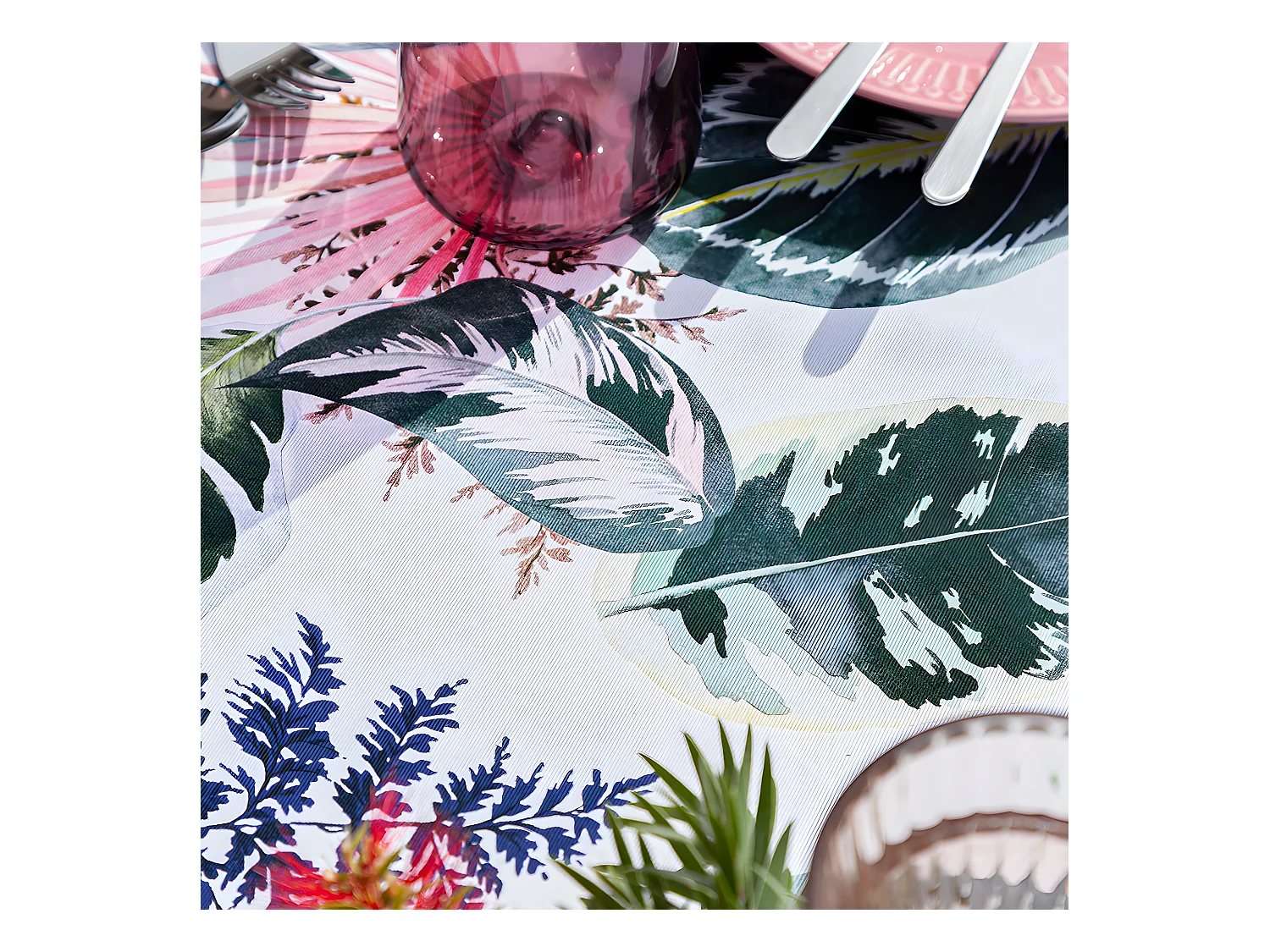 Mantel de algodón resinado multi 140x200 cm  TROPALM