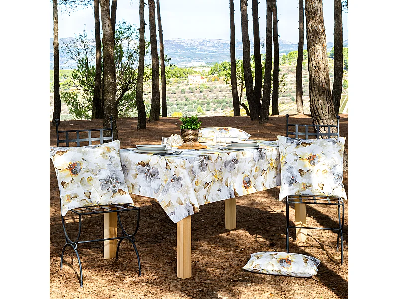 Mantel de algodón resinado multi 140x250 cm NEBBIA