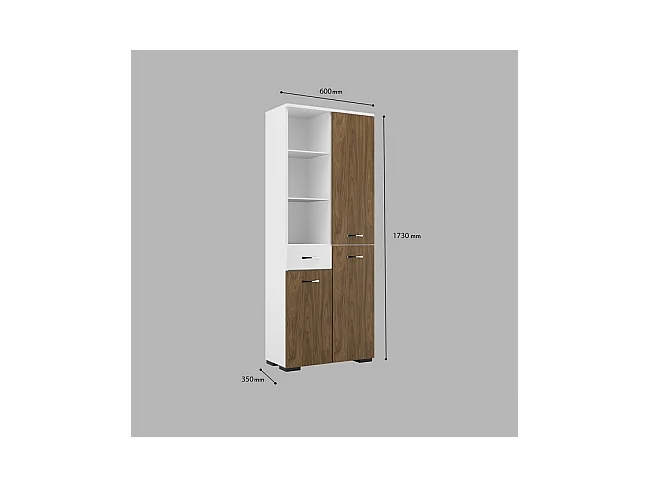 Multifunctionele Kast Afra - Walnoot - 60x35x173 cm - EPIKASA