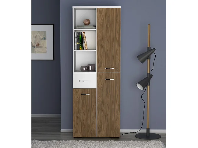 Multifunctionele Kast Afra - Walnoot - 60x35x173 cm - EPIKASA