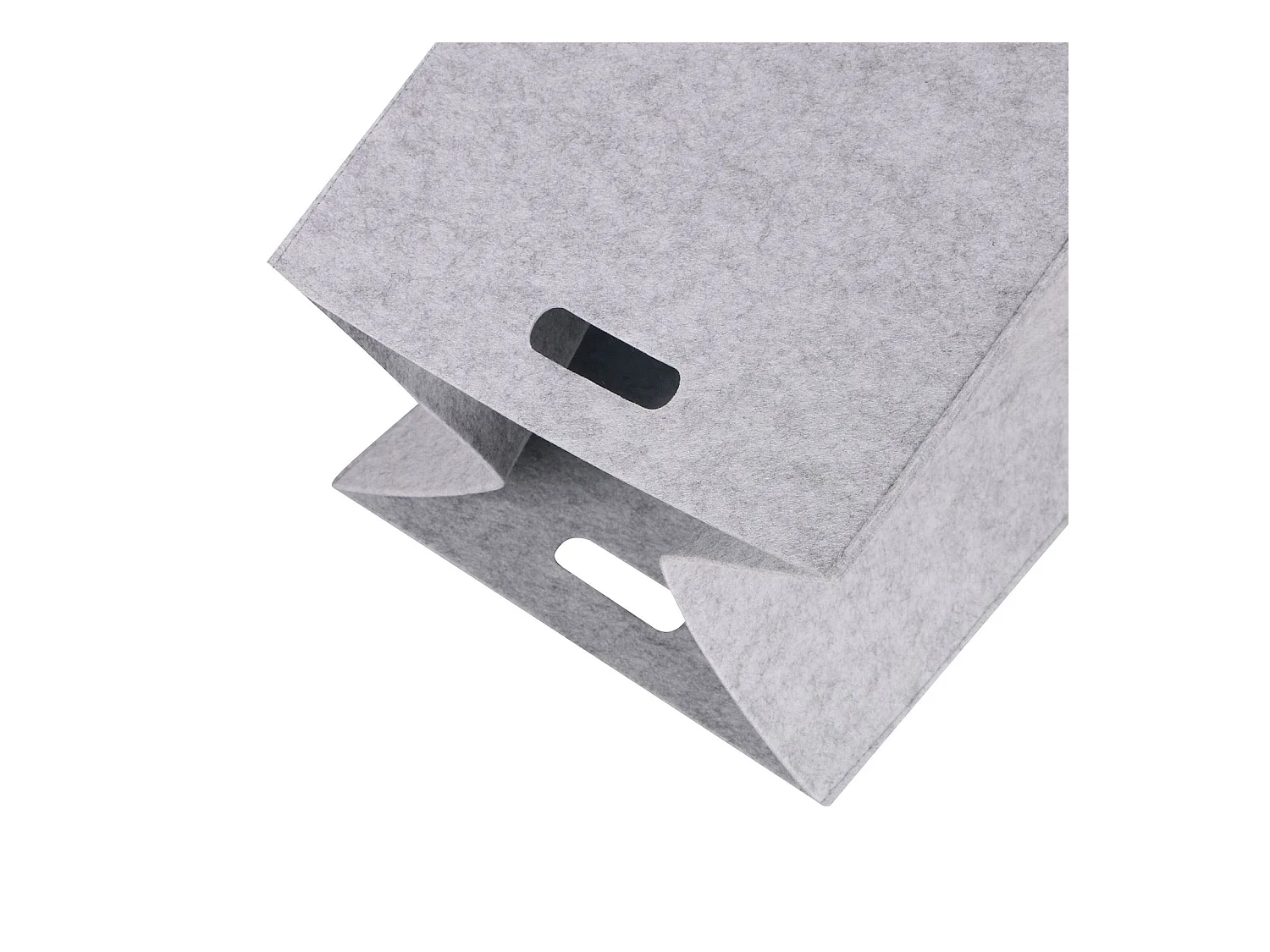 Lot de 2 boites de rangement en feutrine gris FELT, cube de rangement pliable, ouvert dim 32 x 32 x 32 cm, design moderne