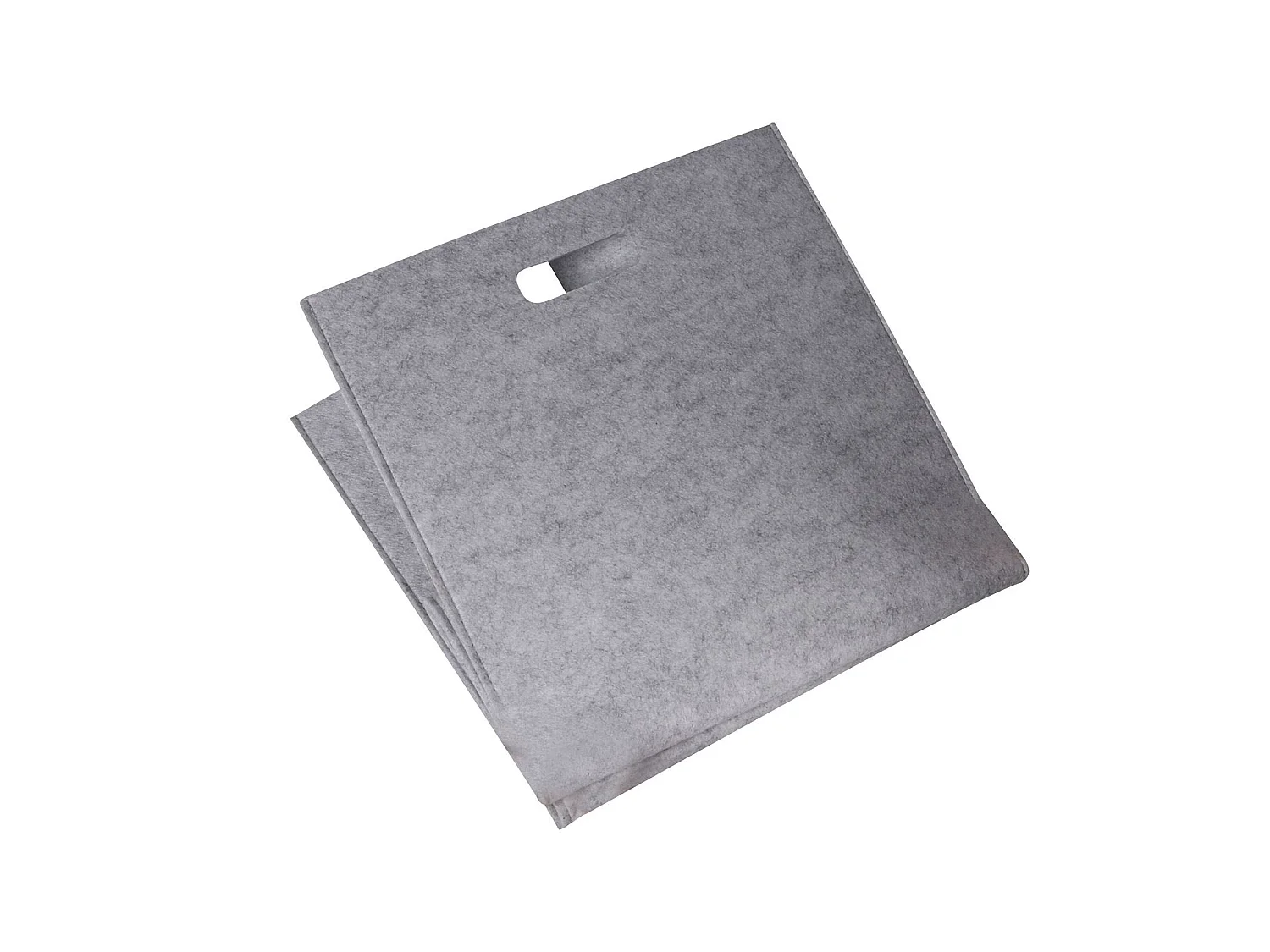 Lot de 2 boites de rangement en feutrine gris FELT, cube de rangement pliable, ouvert dim 32 x 32 x 32 cm, design moderne