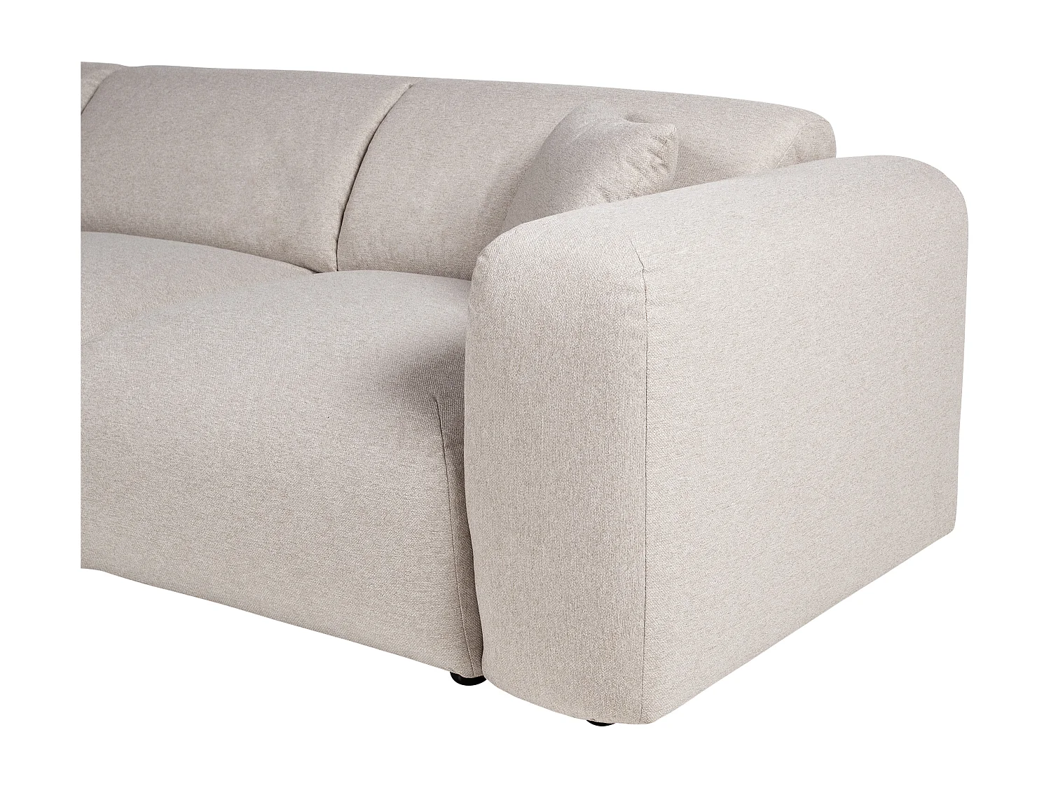 Grande divano in Tessuto chiné Beige - Angolo a sinistra - POGNI di Maison Céphy