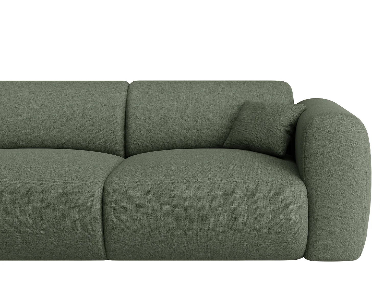 Grande divano in Tessuto chiné Verde - Angolo a sinistra - POGNI di Maison Céphy