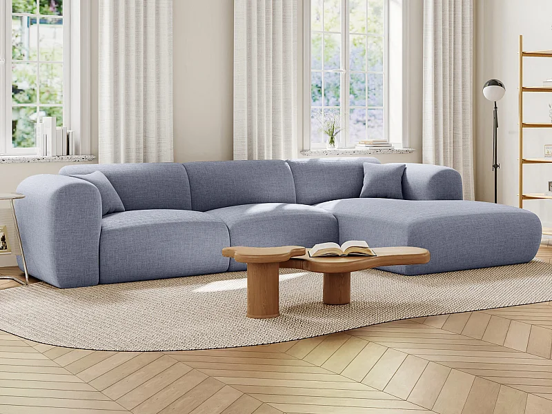 Stor höger hörnansofur höger höger hörnsoffa med höger hörnsofffa i grå skickrad tyg. hörn metdin metasel grågeti grå dne metdin vari modendi å mausla metravata varsoffa med mausta acapp tyass samma tid POGNI ska ammabladsked gemen Maison Céphy