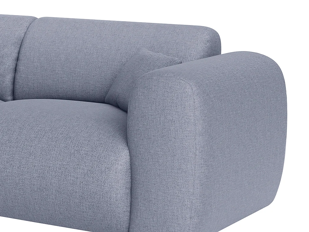 Stor vänsterställd vinksoffa i fleckat grått tyg POGNI från Maison Céphy