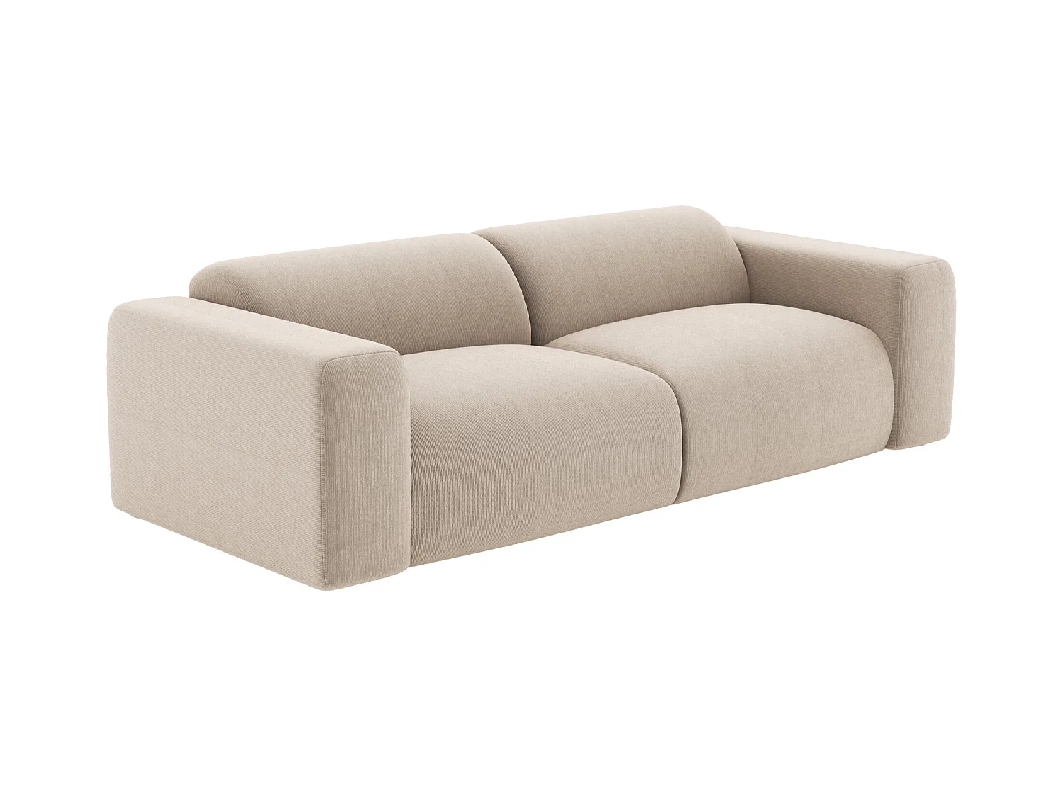 Sofa 3-Sitzer - Samt-Stoff - Beige - POGNI von Maison Céphy