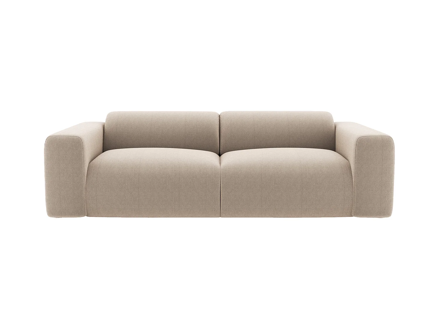 Sofa 3-Sitzer - Samt-Stoff - Beige - POGNI von Maison Céphy