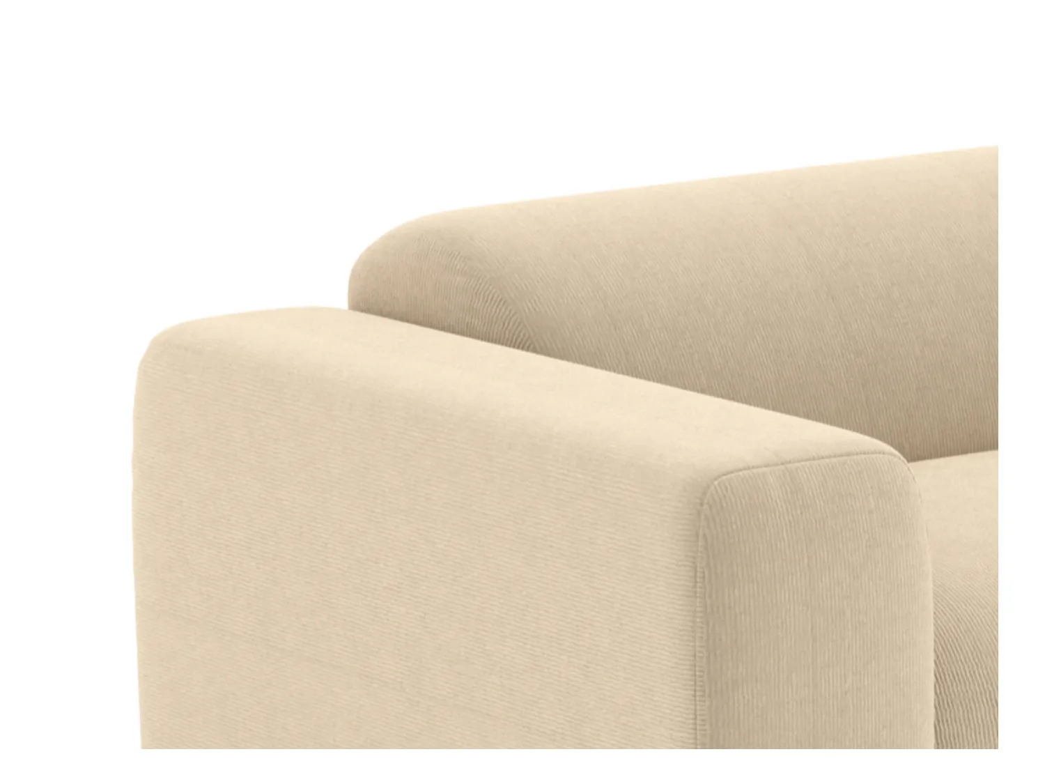 Sofa 4-Sitzer - Samt-Stoff - Beige - POGNI von Maison Céphy