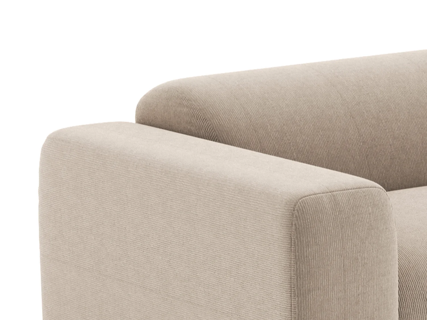 Sofa 4-Sitzer - Samt-Stoff - Beige - POGNI von Maison Céphy