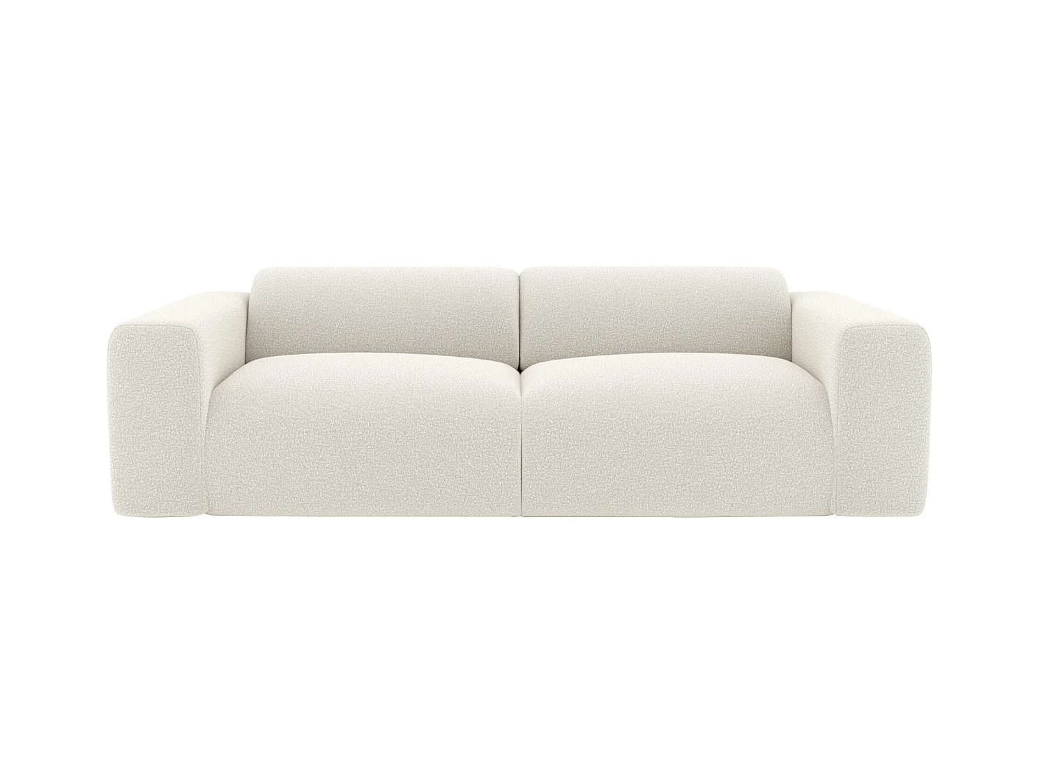 Sofá 4 plazas de tela rizada blanco POGNI de Maison Céphy