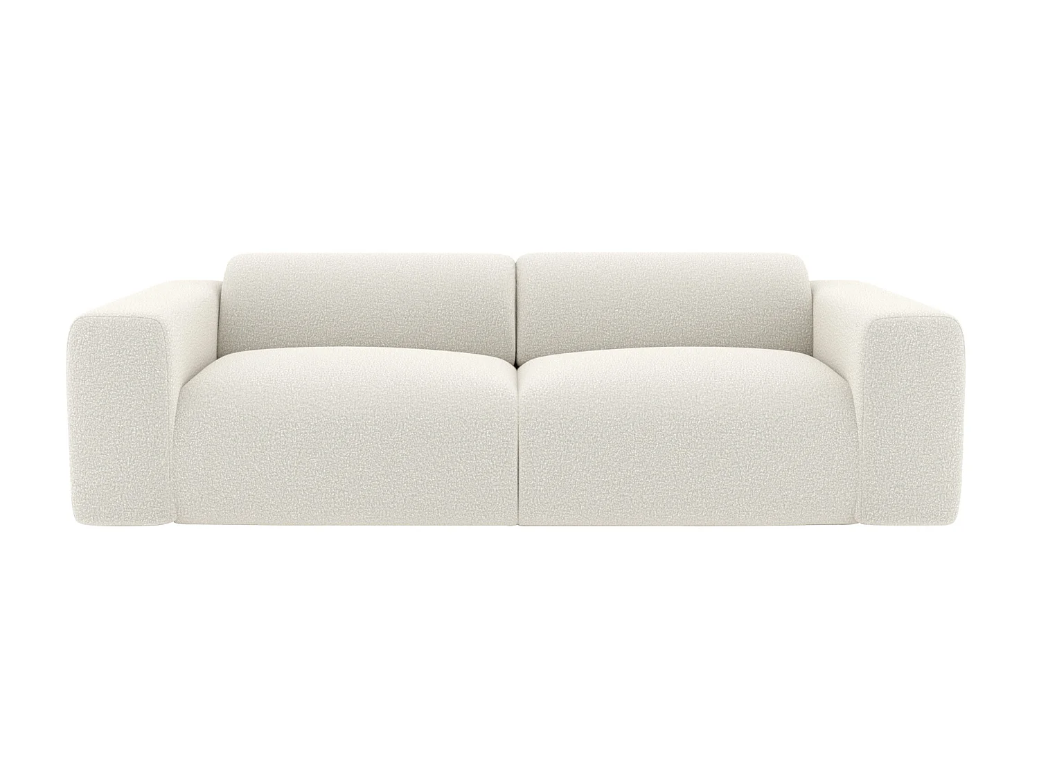 Sofa 4-Sitzer - Bouclé-Stoff - Weiß - POGNI von Maison Céphy