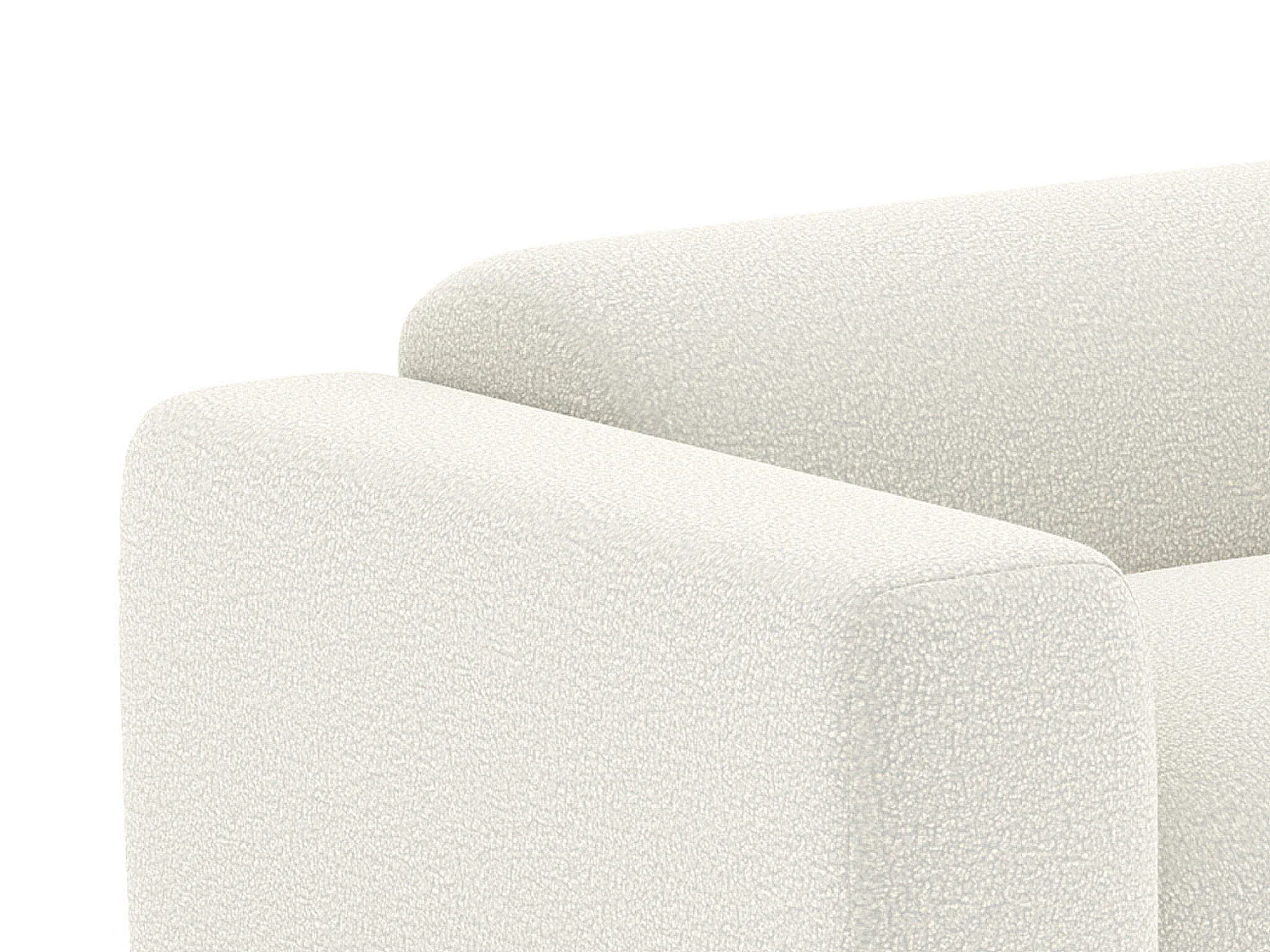 Sofa 4-Sitzer - Bouclé-Stoff - Weiß - POGNI von Maison Céphy