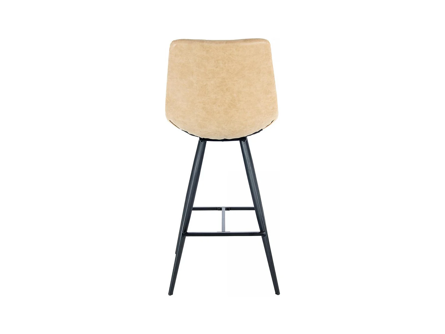 Tabouret de bar semi artisanal LOT DE 2 ITI 58x48 taupe et noir