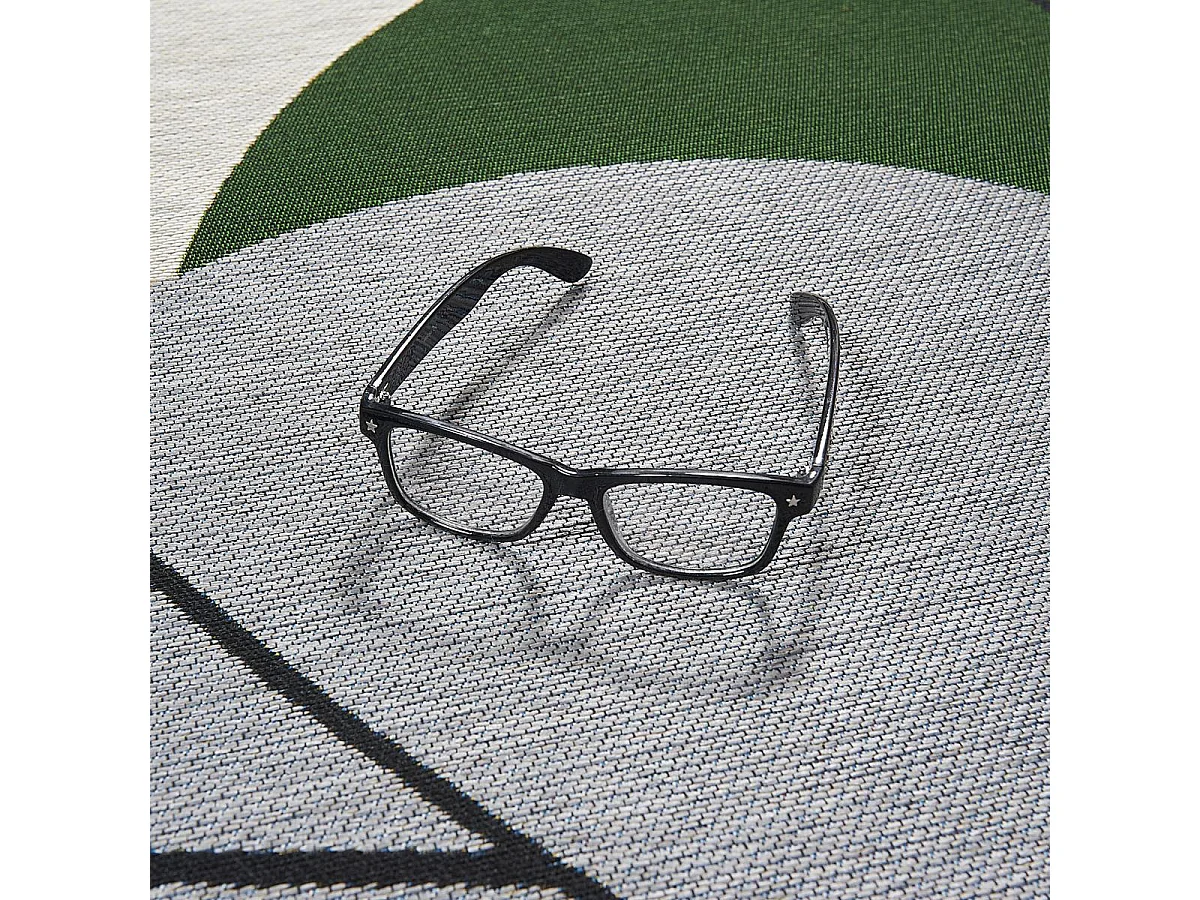 Tapis extérieur 120x180 tissé kilim beige et vert AZA