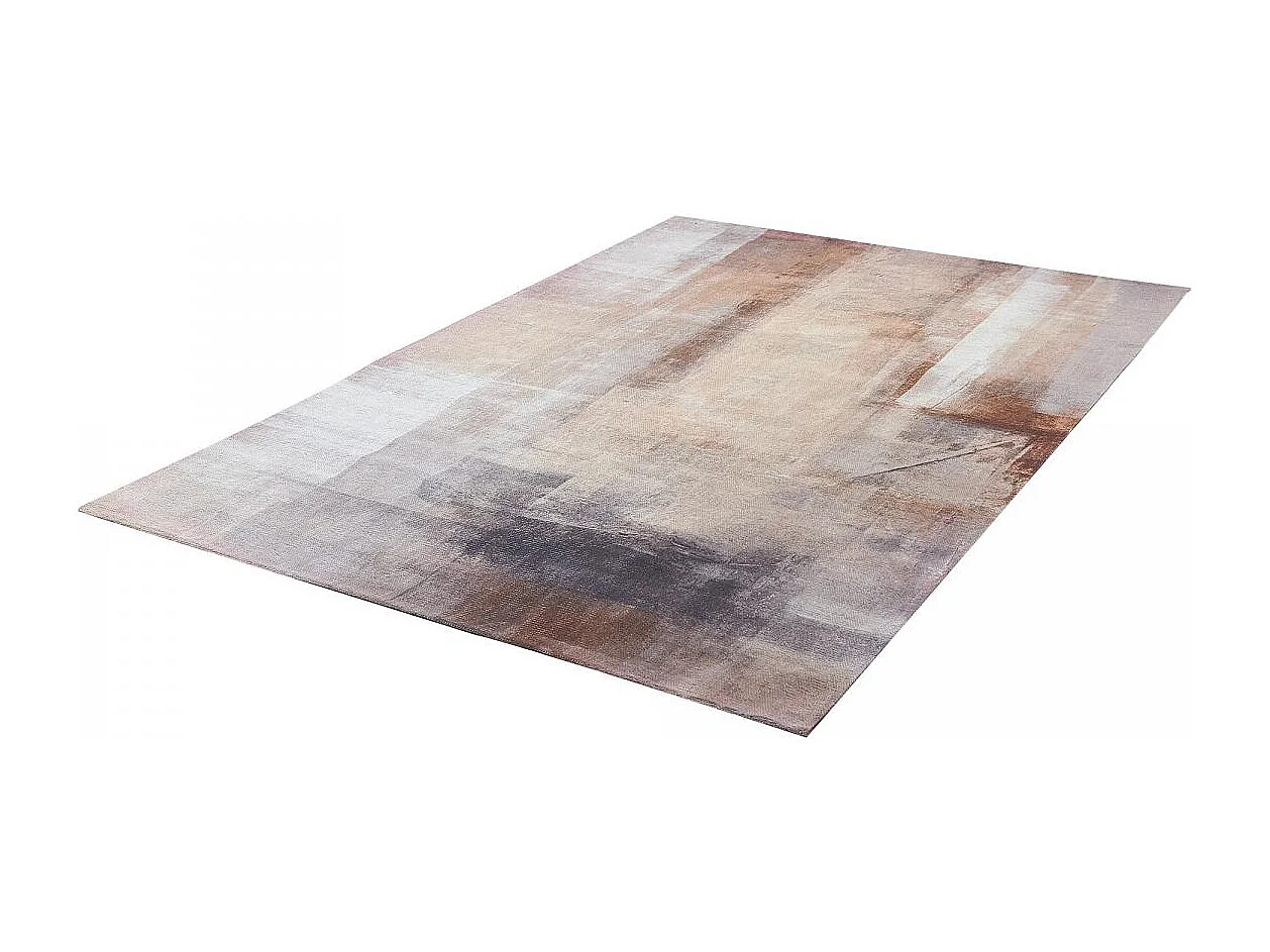 Tapis extérieur 120x180 tissé kilim beige et marron HOMAL